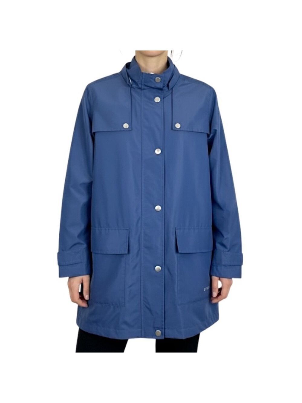 ETAGE Denmark blue boxy wind resistant waterproof lightweight rain jacket S